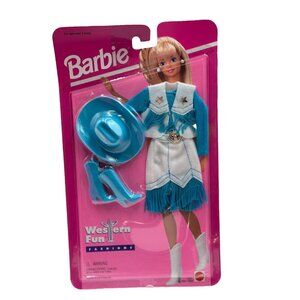 Vintage NIP 1995 Mattel Barbie Western Fun Fashions Outfit hat Boots 14690